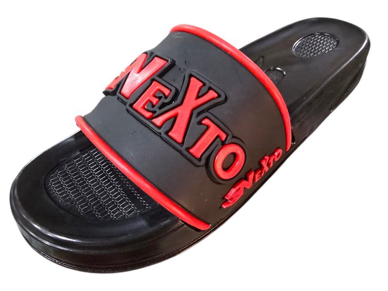 3006 شبشب ربر بروتان رجالي اديدس - نكست- اسود*احمر