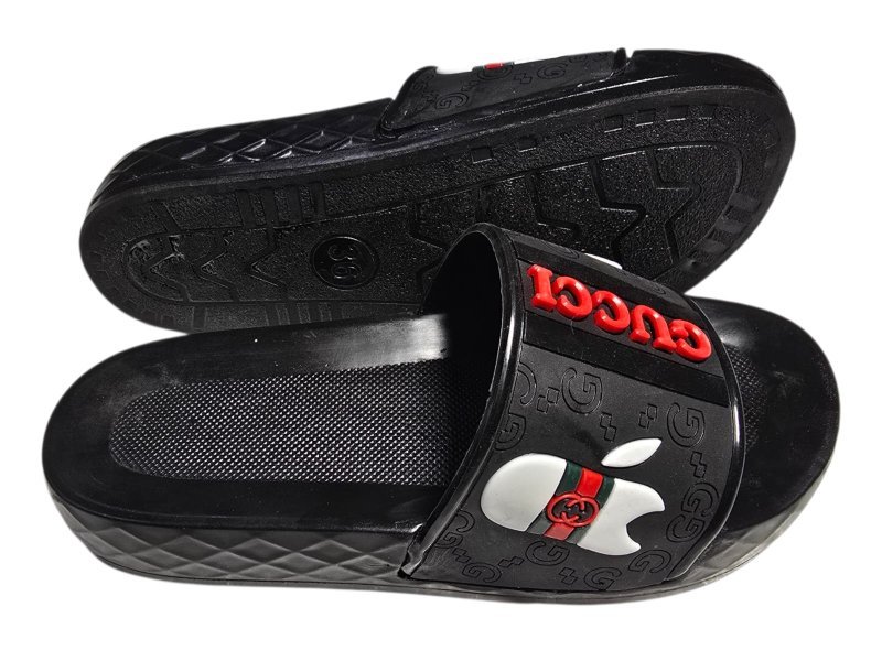 3007 شبشب ربر بروتان شبابي - جوتشي - ابيض*احمر