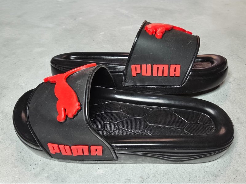 3003 شبشب ربر بروتان رجالي خريطة - بوما- اسود*احمر