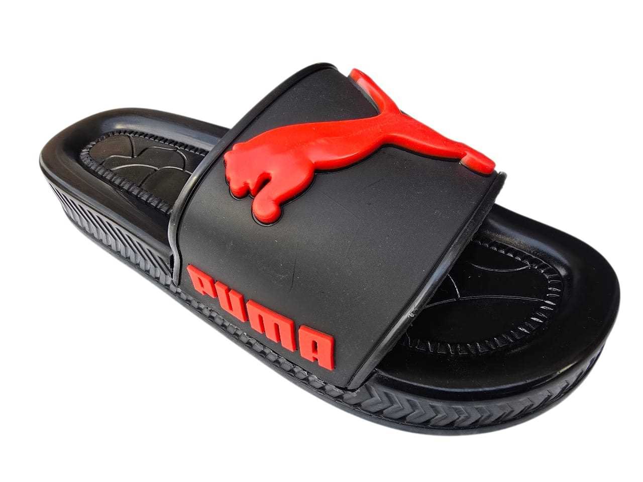 3007 شبشب ربر بروتان رجالي خريطة مشرح - BUMA - اسود*احمر