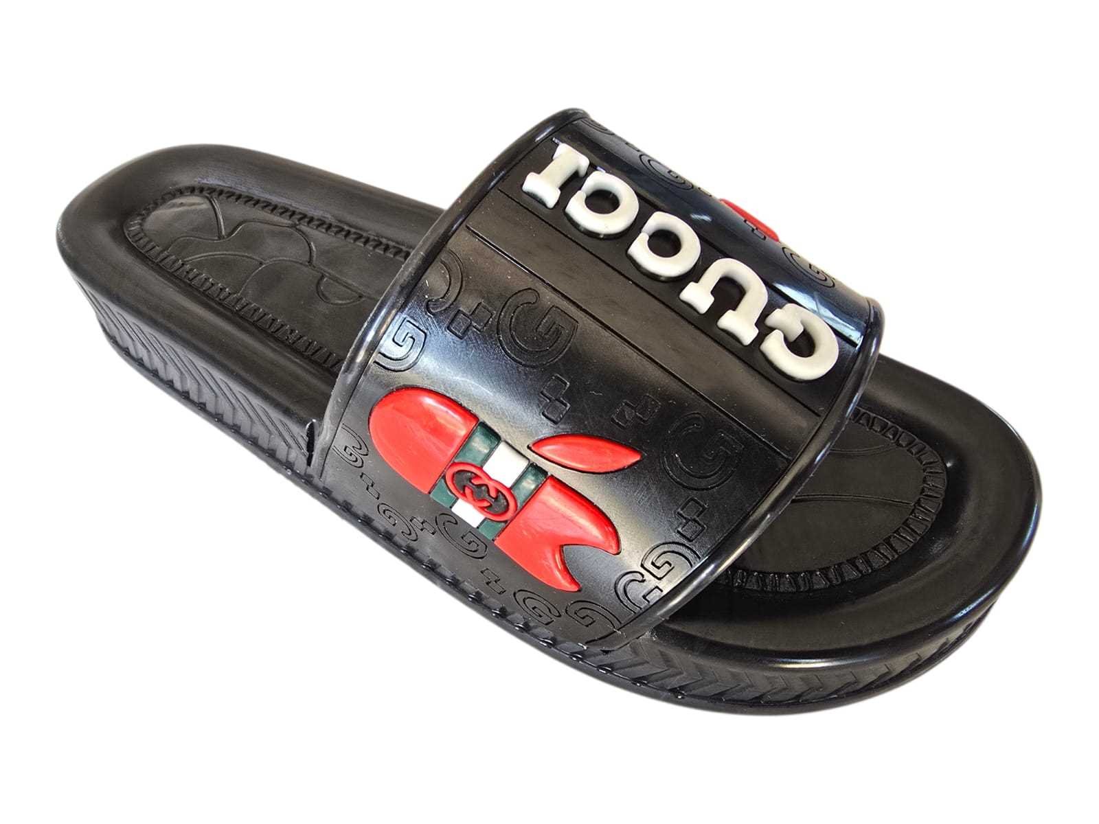 3007 شبشب ربر بروتان رجالي خريطة مشرح - GUCCIE - احمر*اخضر