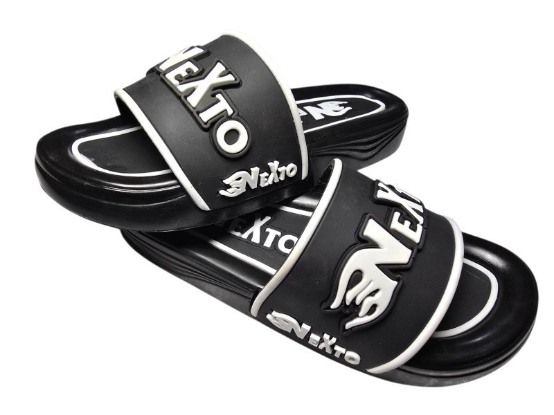 3002 شبشب ربر بروتان رجالي خريطة +انسيرت - نكست- اسود*ابيض