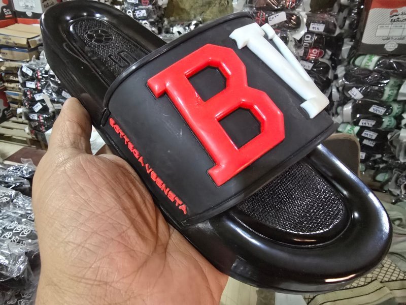 3001 شبشب ربر رجالي 3سم - BV-  الوان