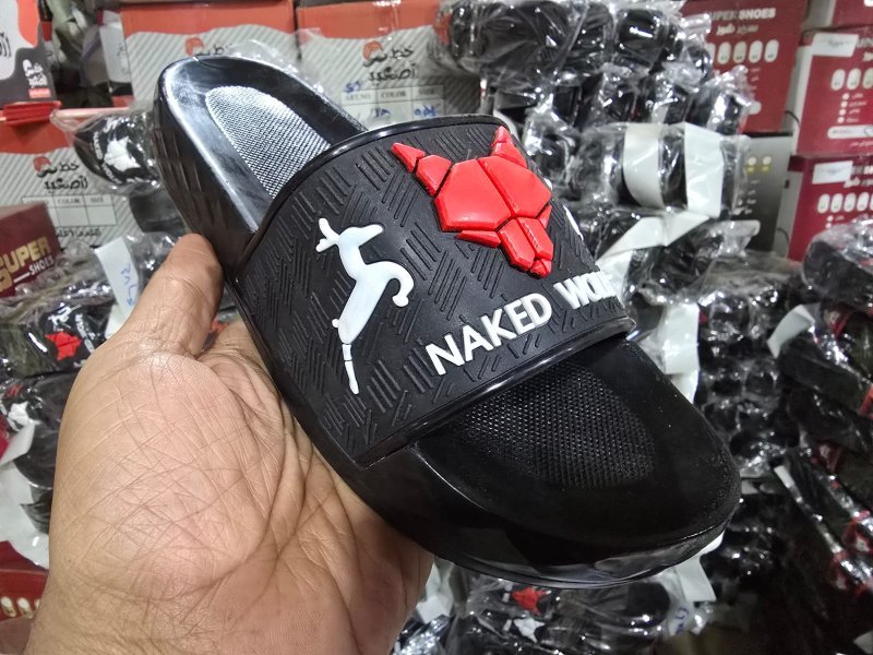 3009 شبشب ربر بروتان شبابي -ولف2- احمر*ابيض